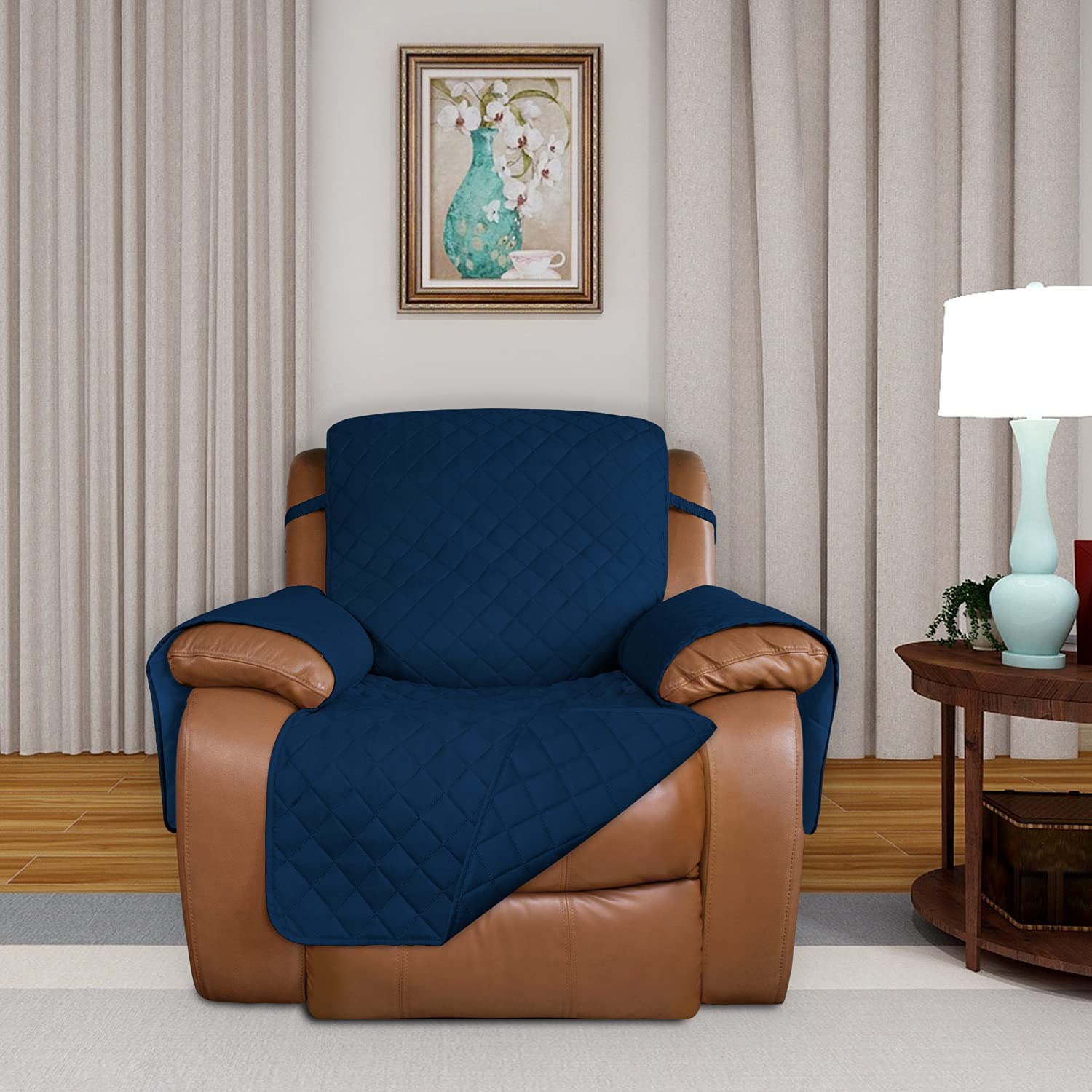 Reversible Quilted Oversized Recliner Sofa Cover