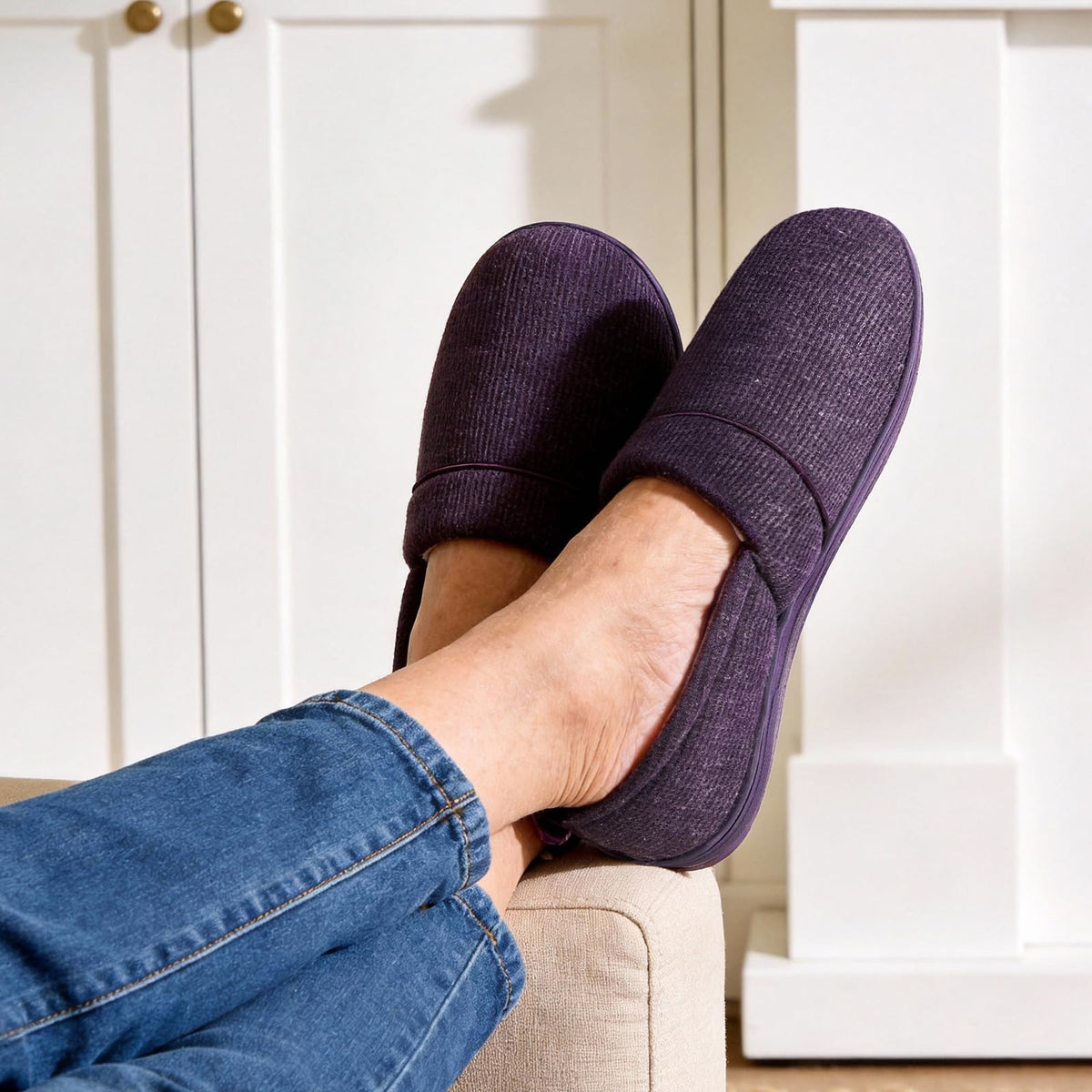 Women's Comfy Loafer Slippers House Shoes Cloudy Lilac