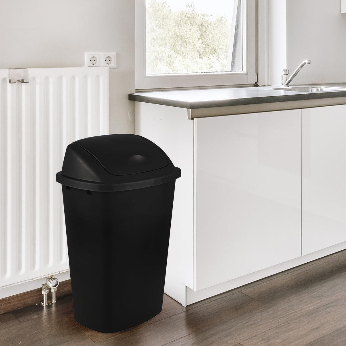 13 Gallon Swing Top Garbage Cans (4 Count)