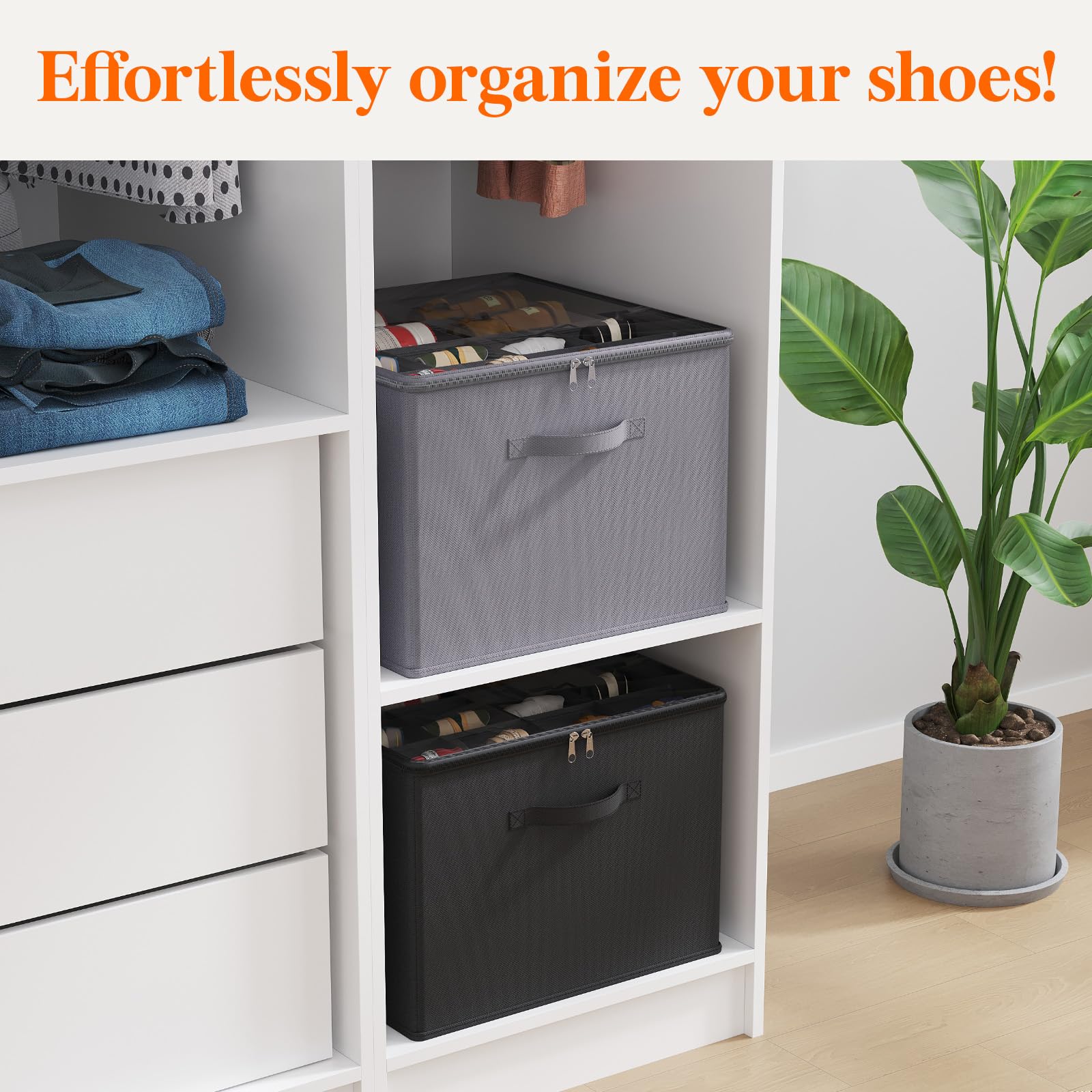 Shoe Storage Organizer for Closet (2 Count)