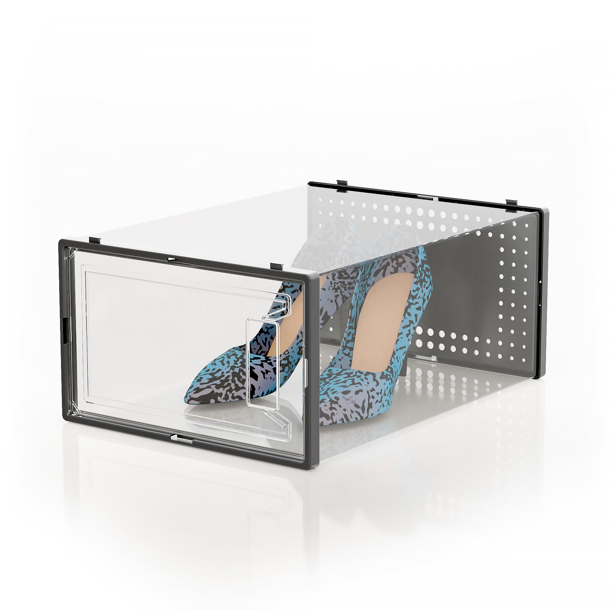 12 Pack Large Shoe Organizer Storage Boxes for Closet (12 Count)