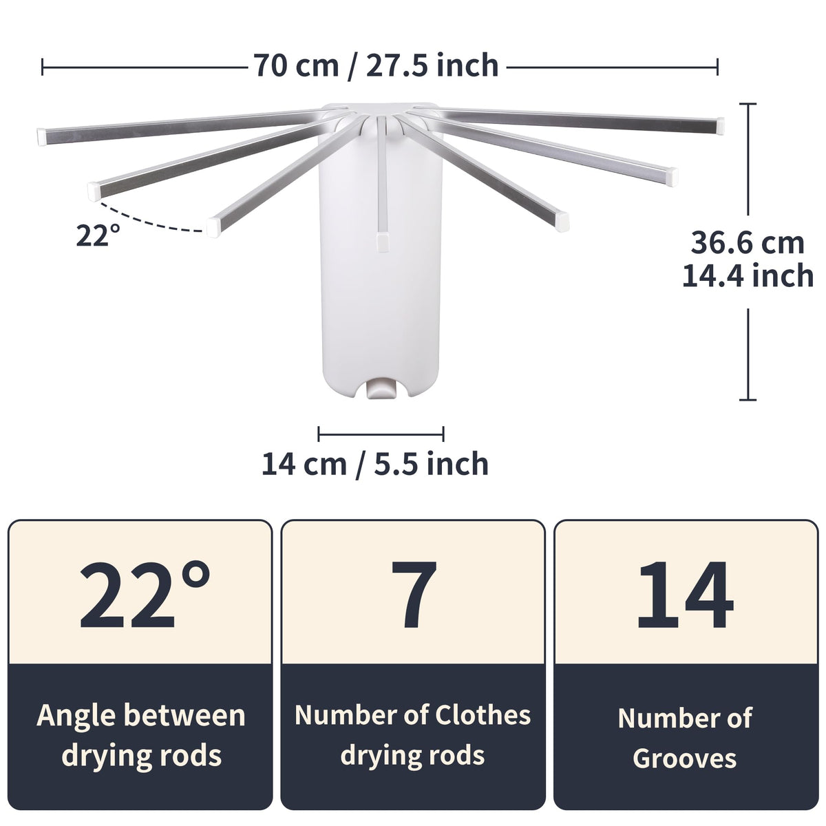 Wall Mounted Clothes Drying Rack Tripod