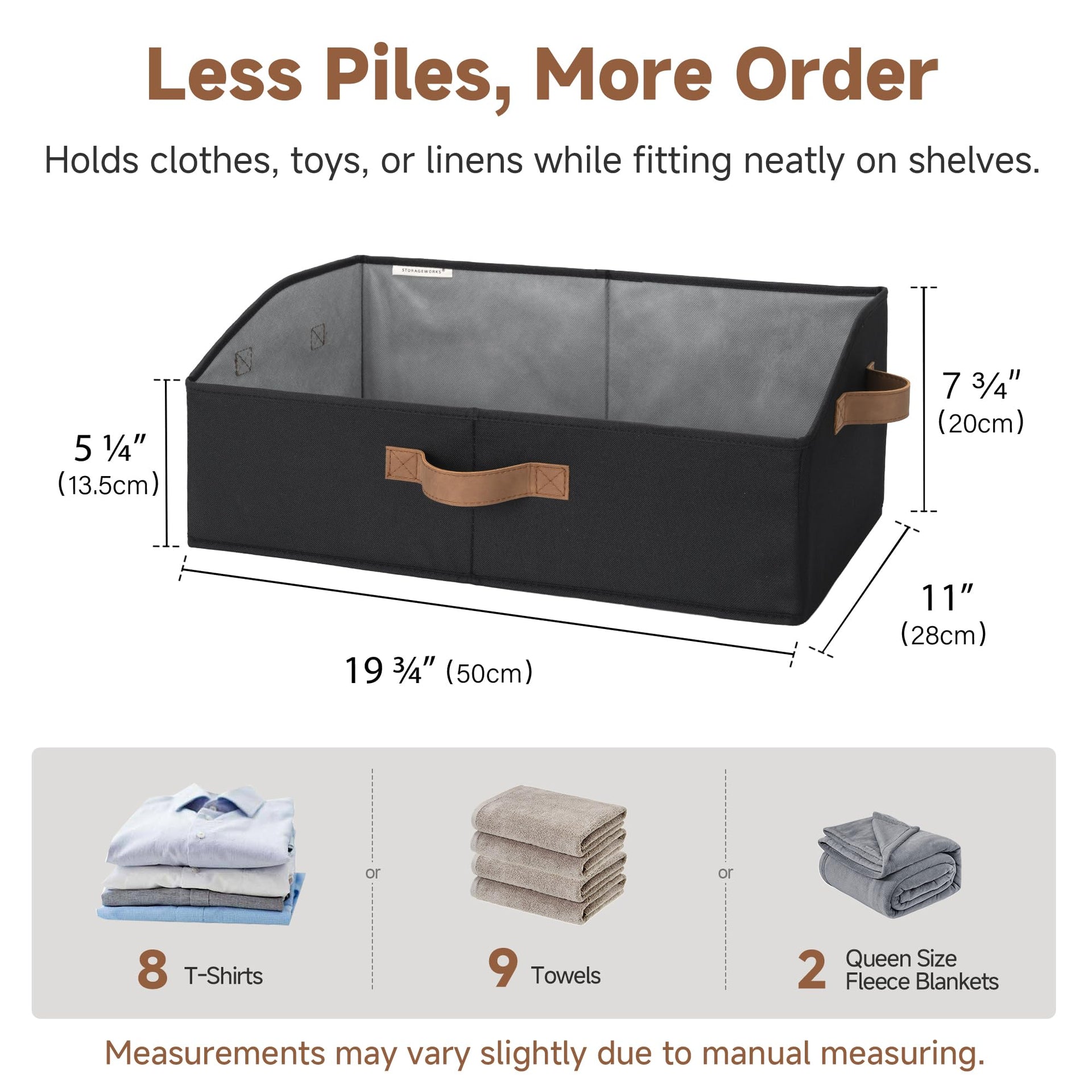 Closet Storage Bins Trapezoid (3 Count)