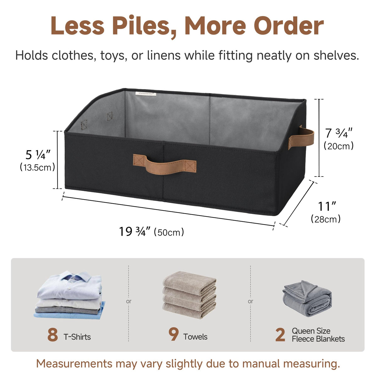 Closet Storage Bins Trapezoid (3 Count)