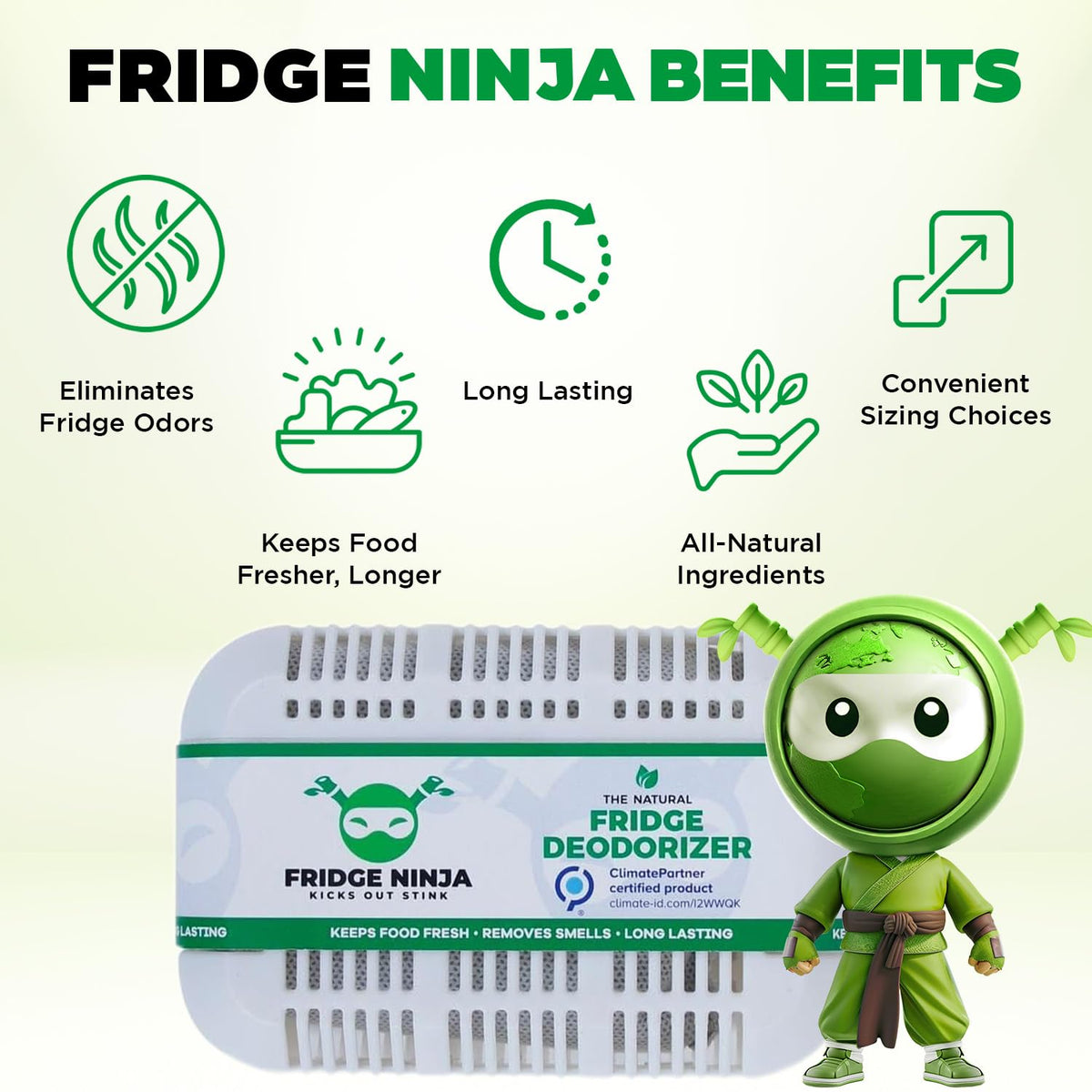Fridge Ninja XL Pack Refrigerator Deodorizer