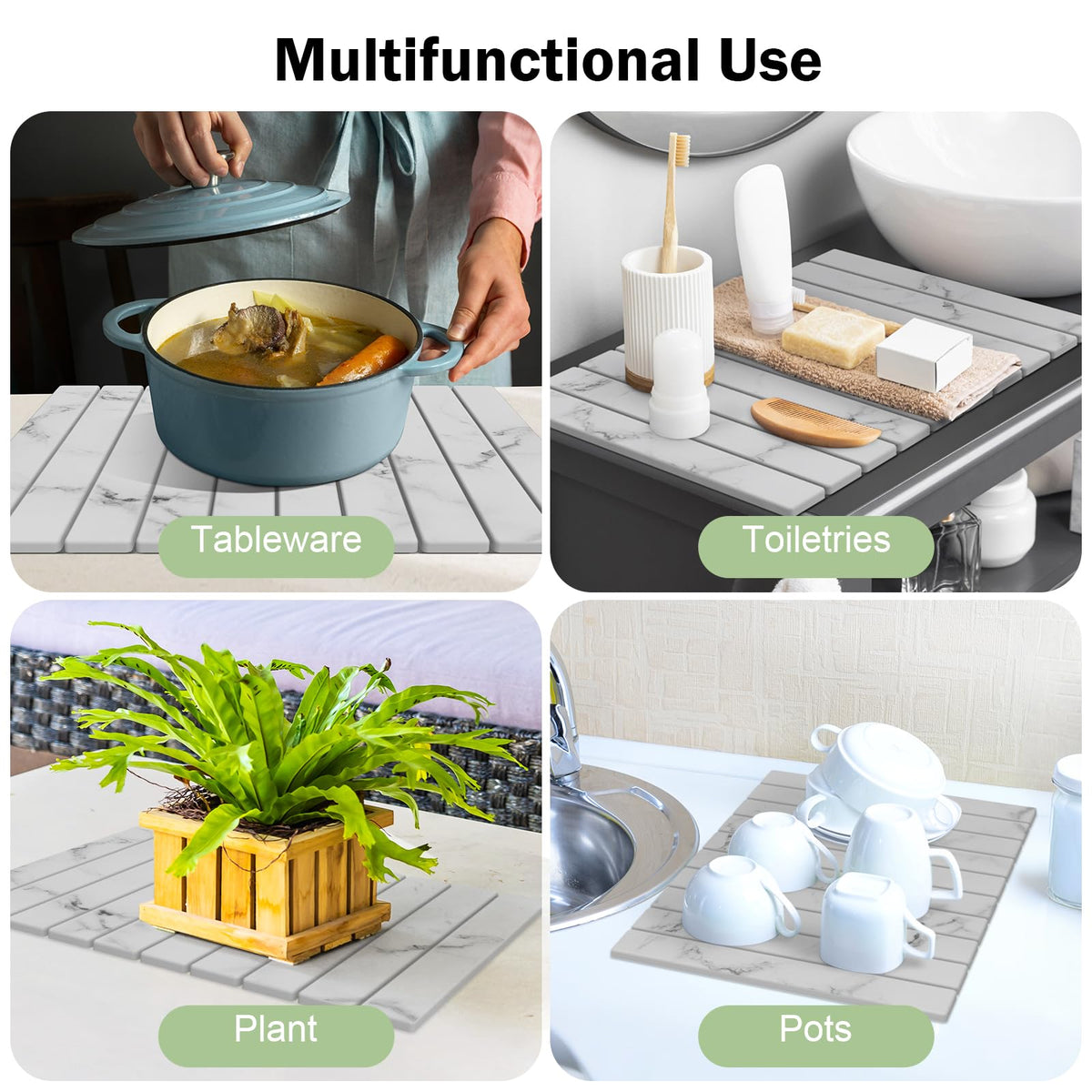 Stone Dish Drying Mat for Kitchen Counter