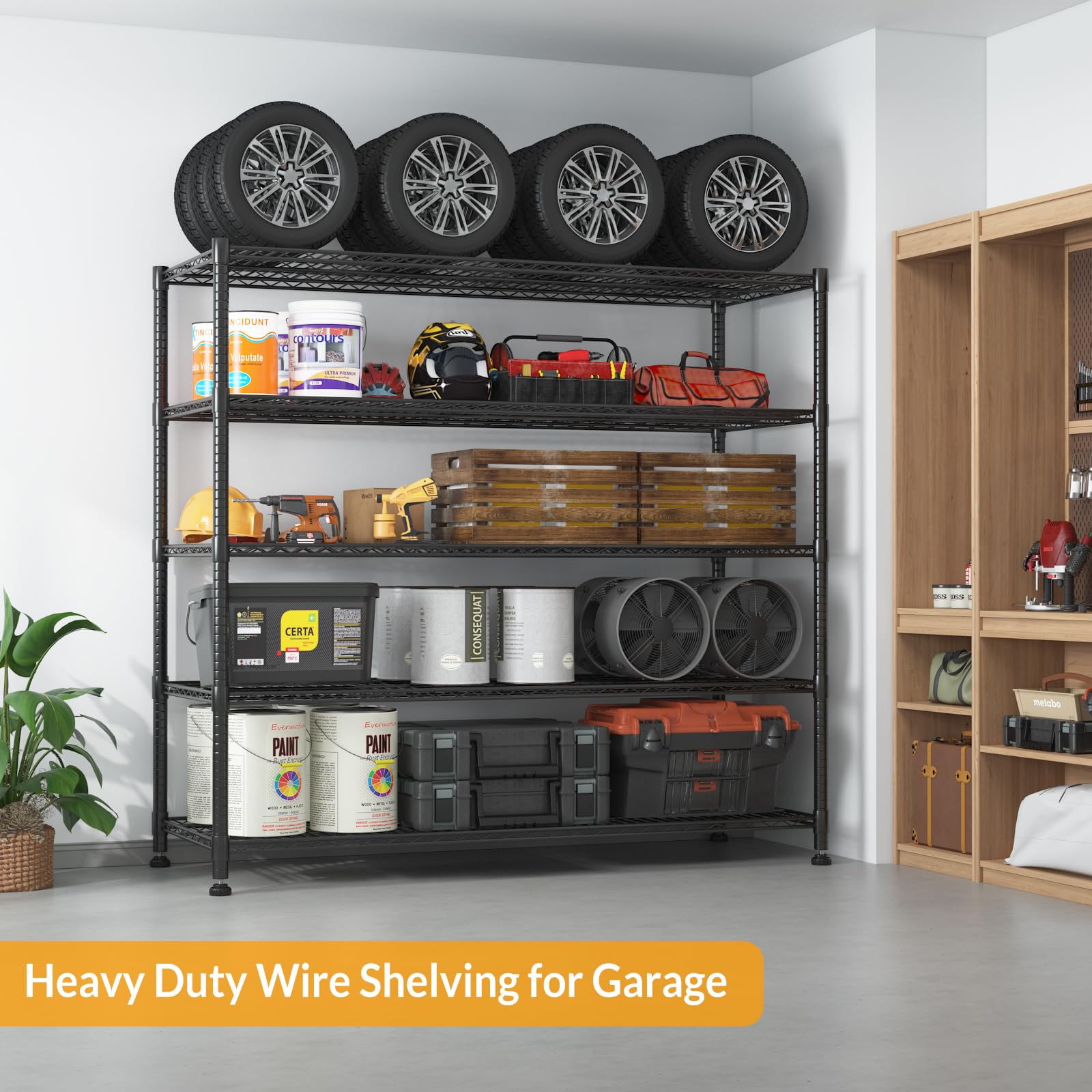 Storage Shelves with Wheels