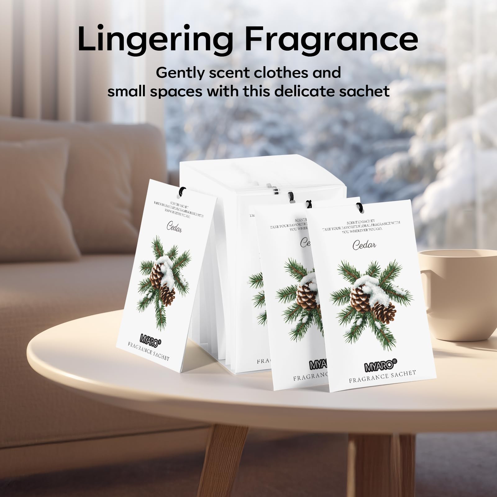 12 Pack Cedarwood Scented Sachets (12 Count)