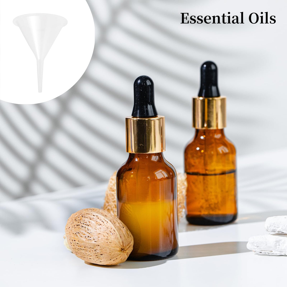 12 Pcs Tiny Funnel & Mini Funnel Narrow Neck for Essential Oils