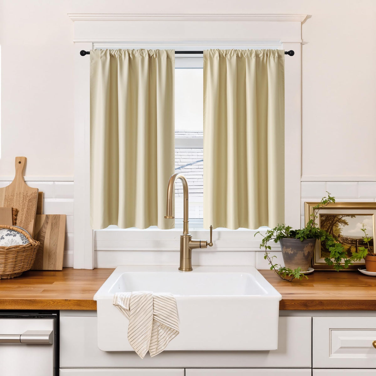 100% Blackout Basement Curtains 36 inches Long (2 Count)