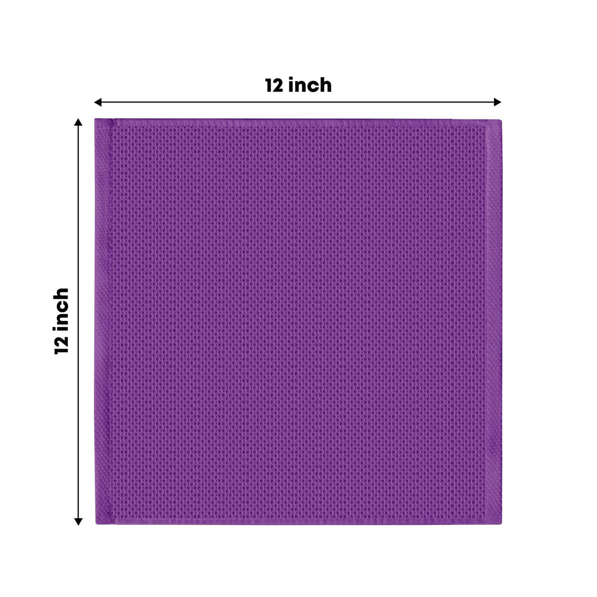 100% Cotton Purple Waffle Weave Kitchen Dish Cloths (6 Count)
