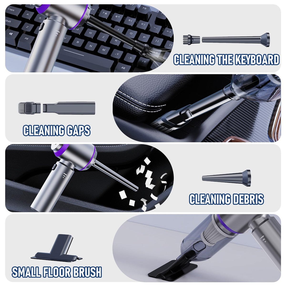 Car Vacuum Cordless Mini Handhled 4