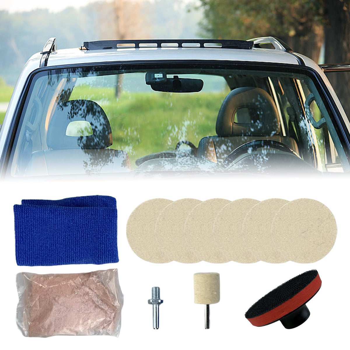 9Pcs Set Glass Polishing Kit