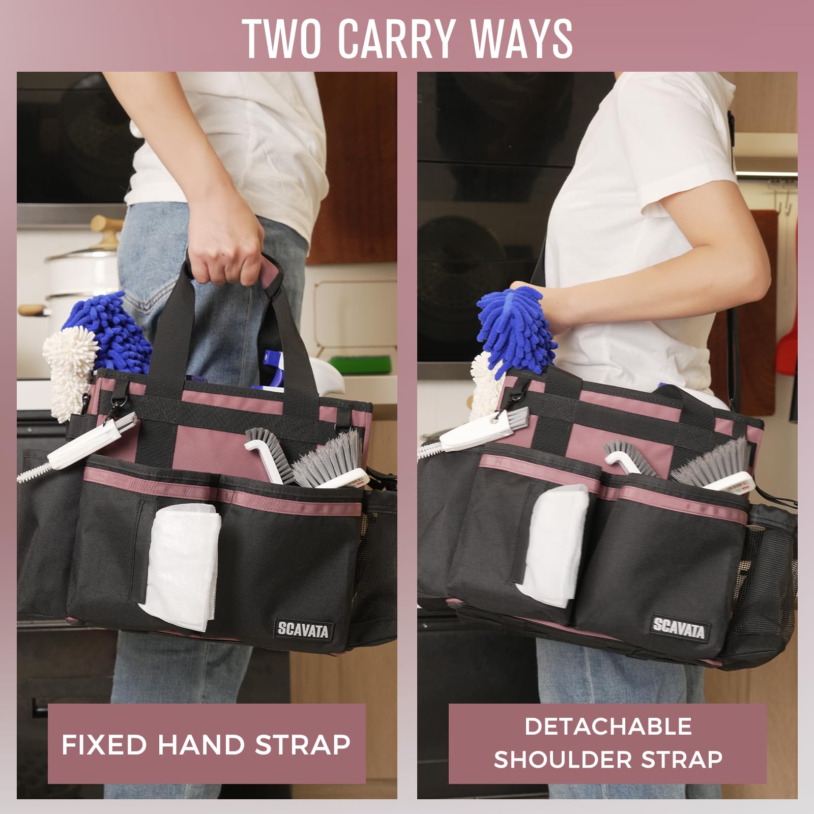 Compact Wearable Cleaning Caddy with Handle & Shoulder Straps