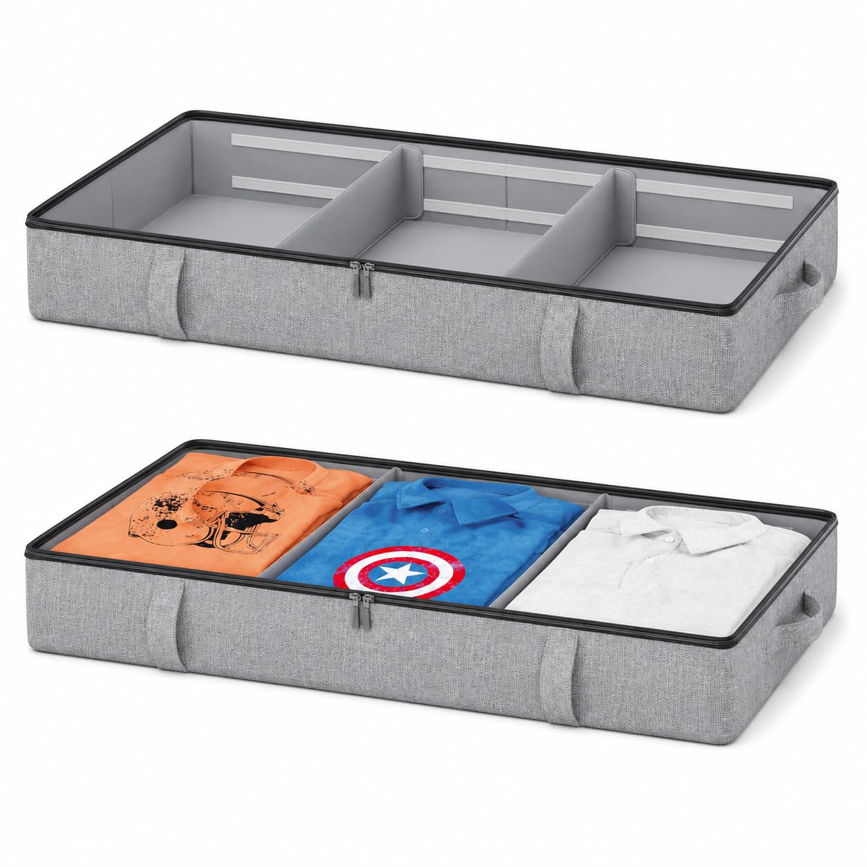Side Supported Under Bed Storage Containers (2 Count)