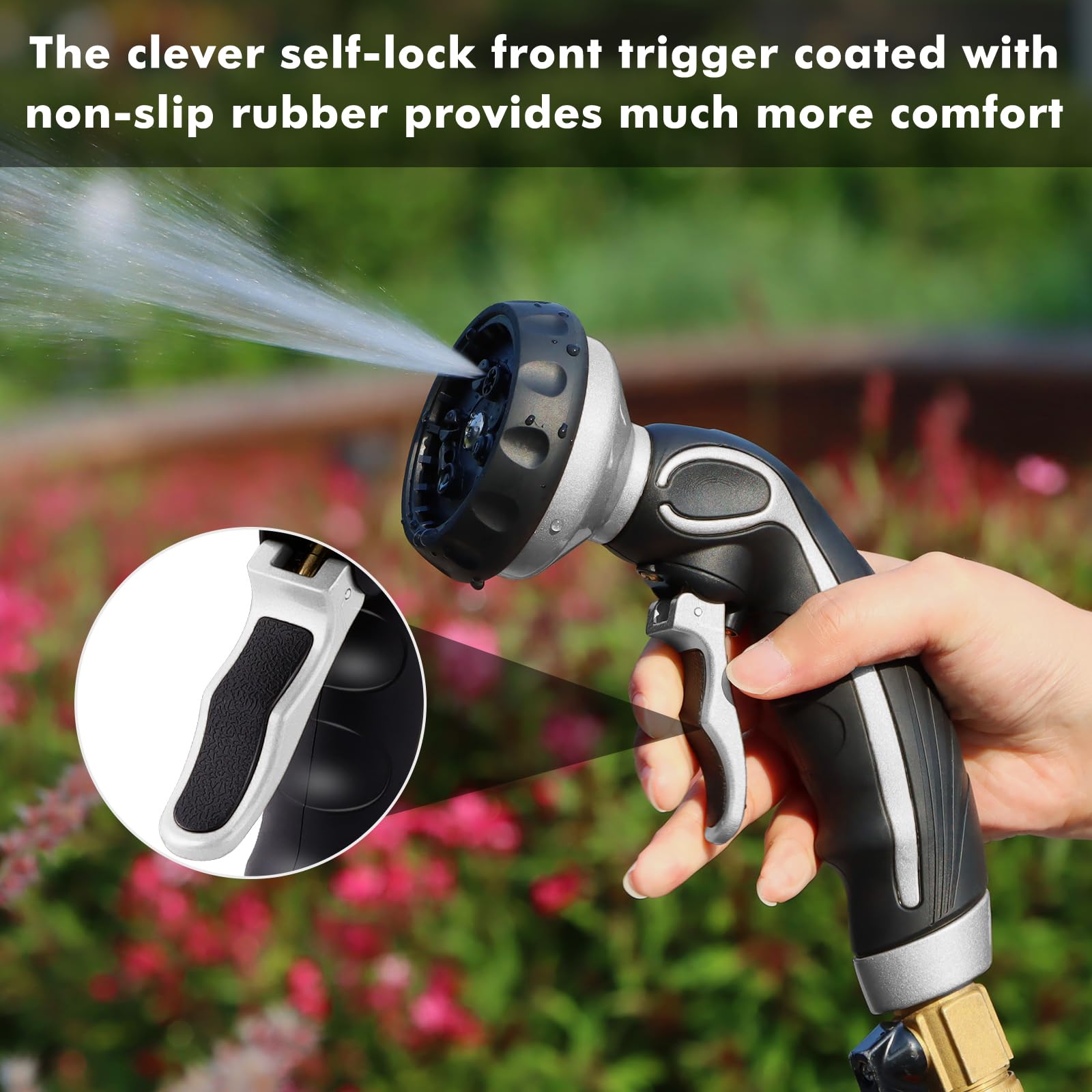 Hose Nozzle with Easy Self