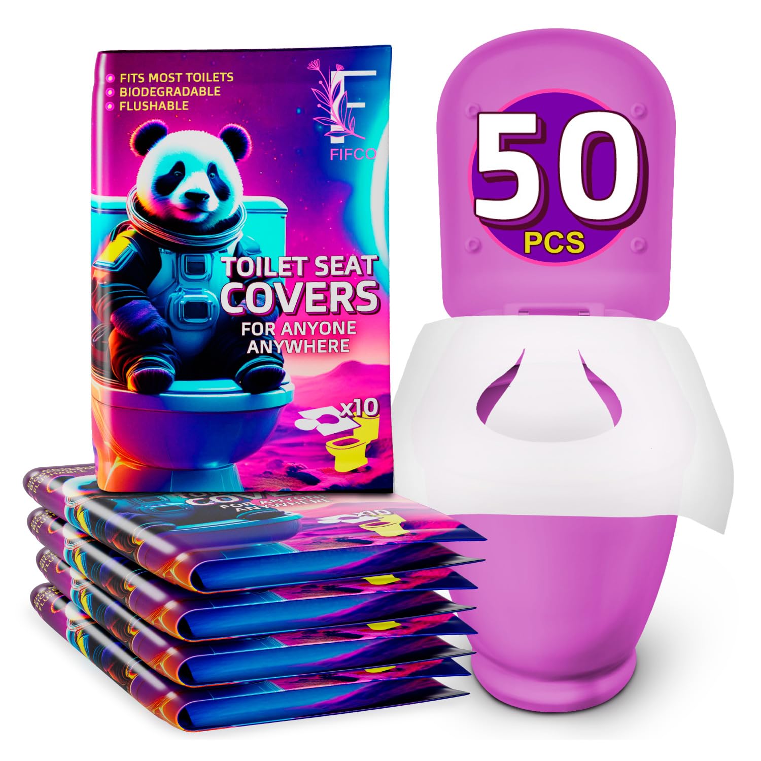 50 Pcs Disposable Toilet Seat Cover