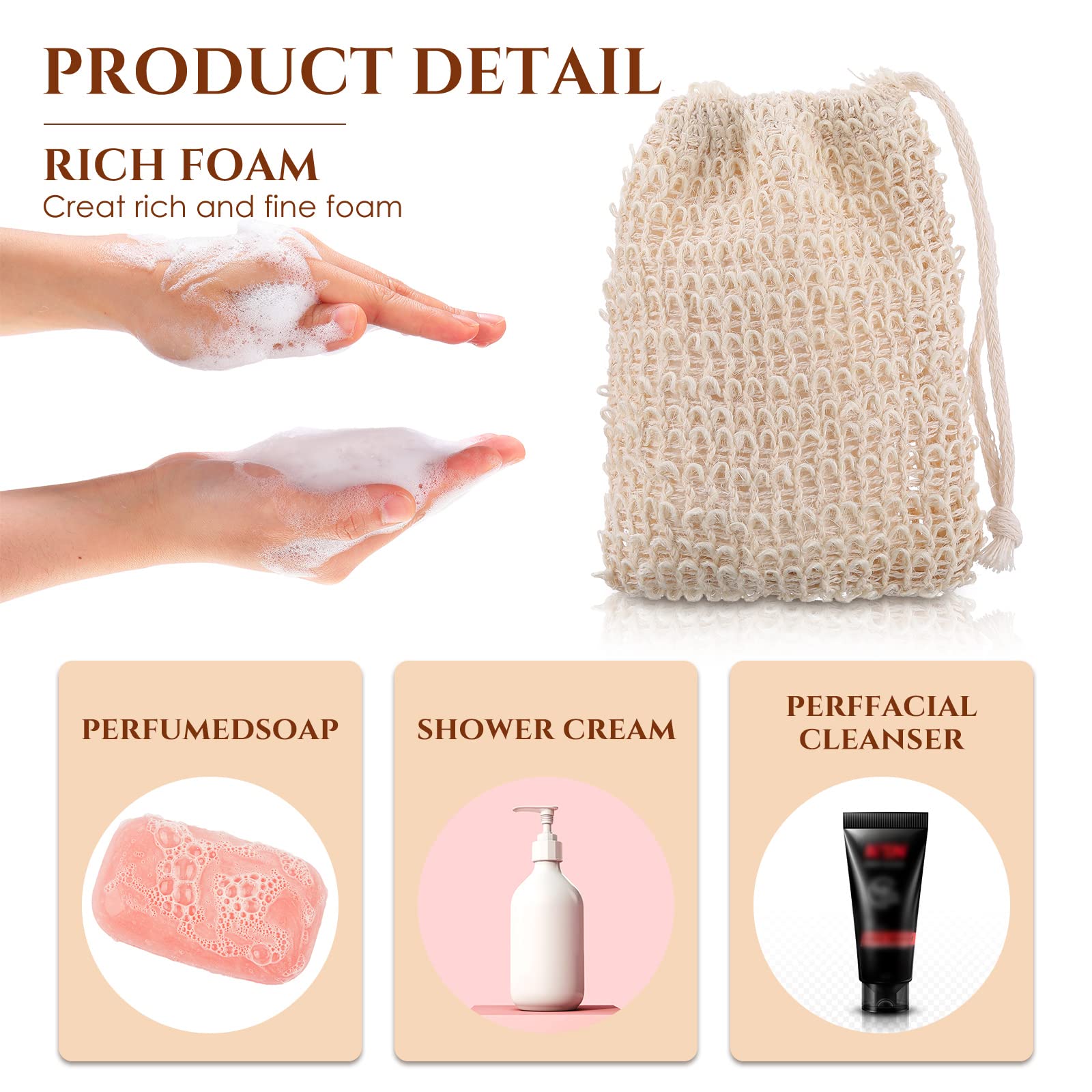 150 Pcs Soap Exfoliating Bag (150 Count)