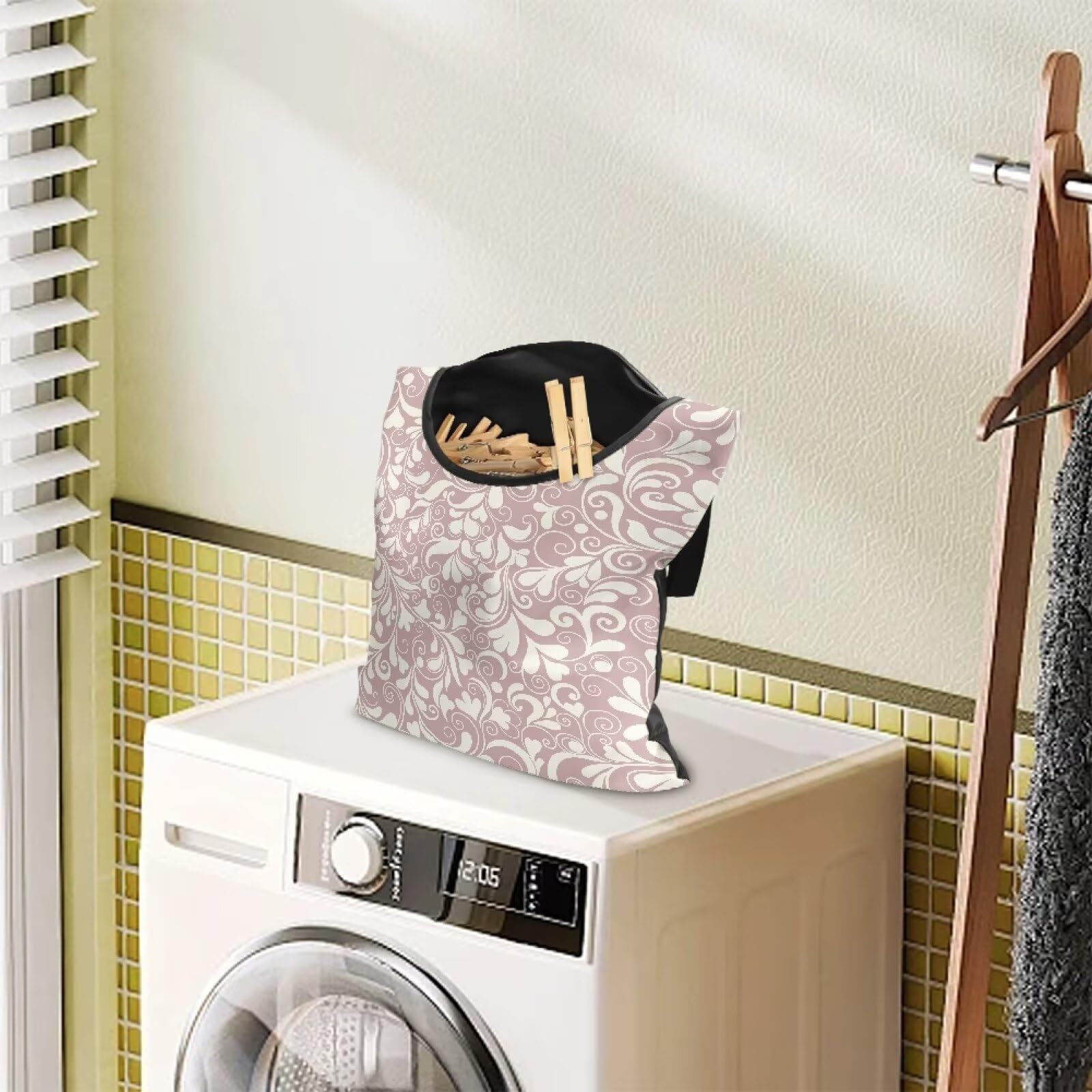 High Capacity Clothespin Holder Bag 14.5x12 Inches