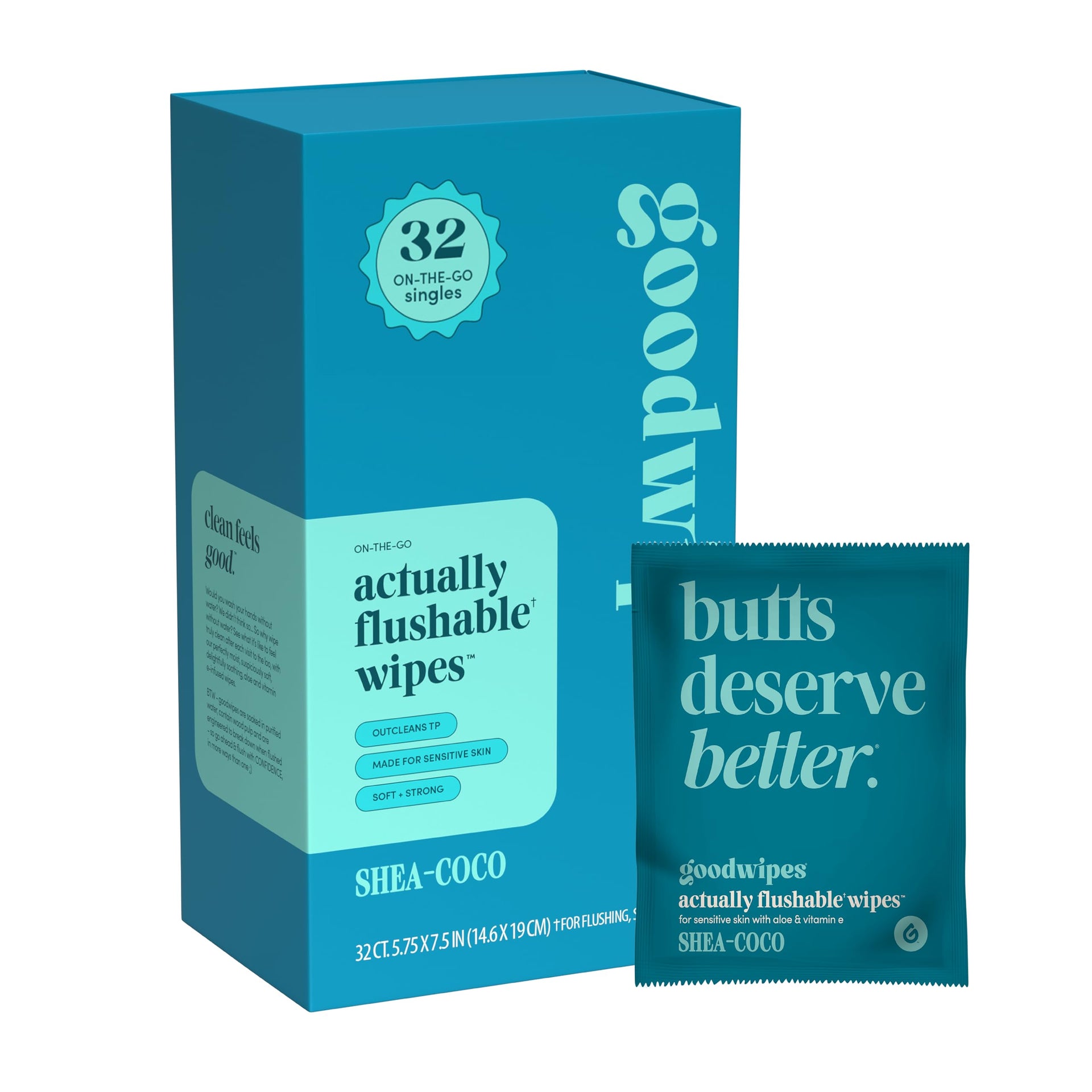 Flushable Wipes for Women (32 Count)