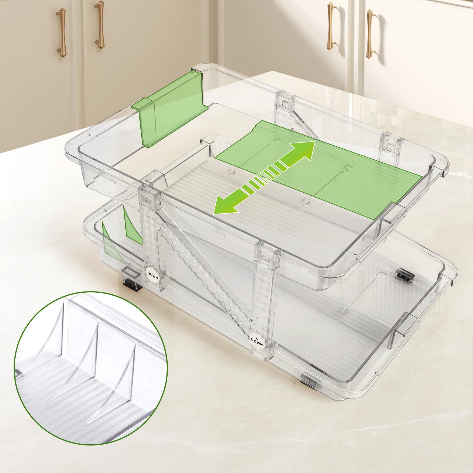2 Pack Drink Organizer for Refrigerator (2 Count)