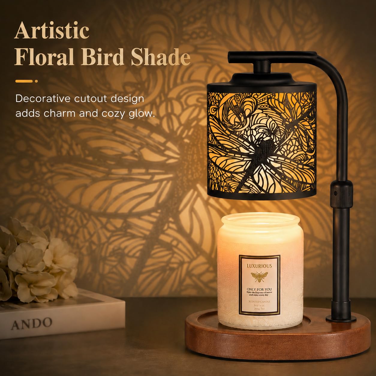 Candle Warmer Lamp with Timer Dragonfly Electric Candle Lamp Warmer