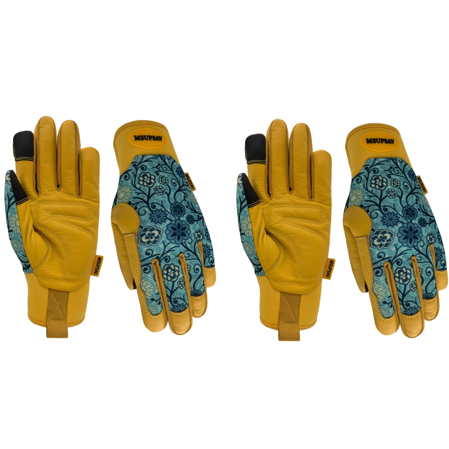 2 Pairs Cowhide Gardening Glove
