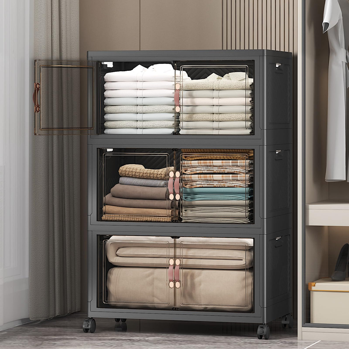Stackable Storage Bins (3 Count)