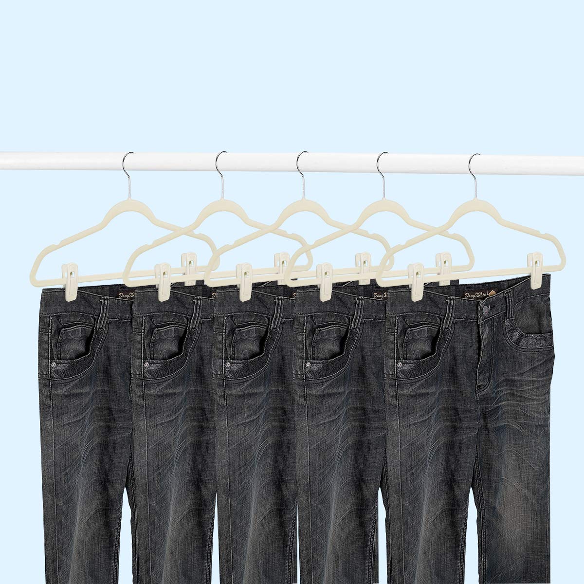 Velvet Hanger Clips (40 Count)