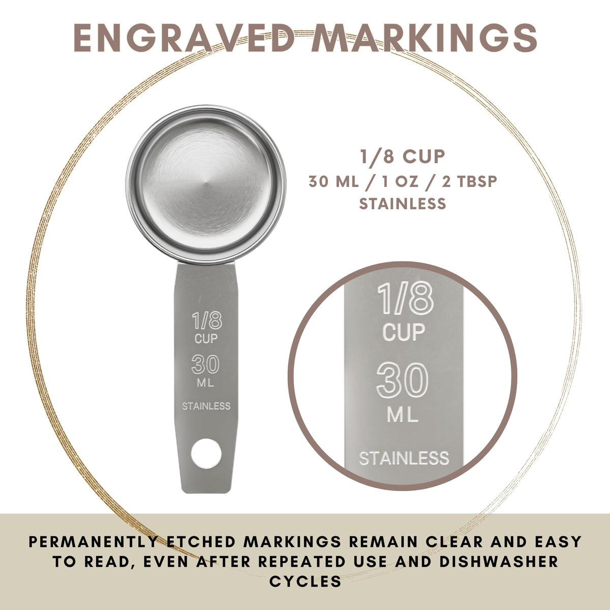 1 8 Cup Stainless Steel Measuring Cup