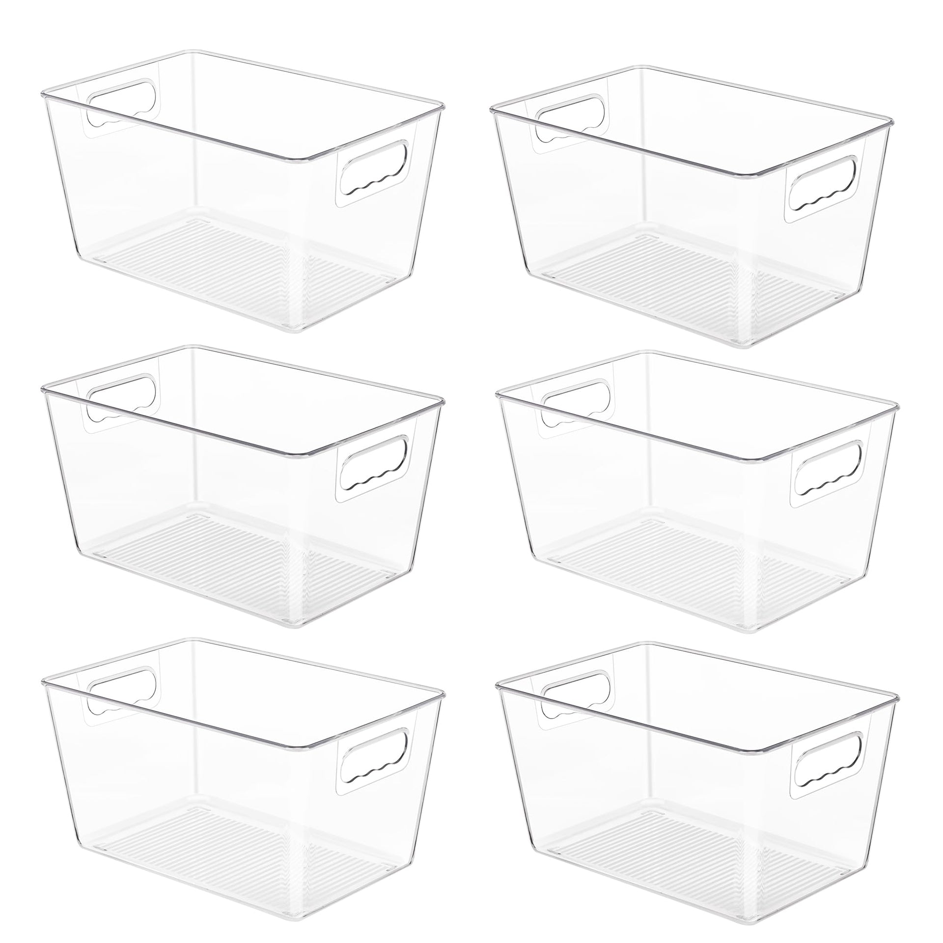 6 Pack Clear Storage Bins (6 Count)