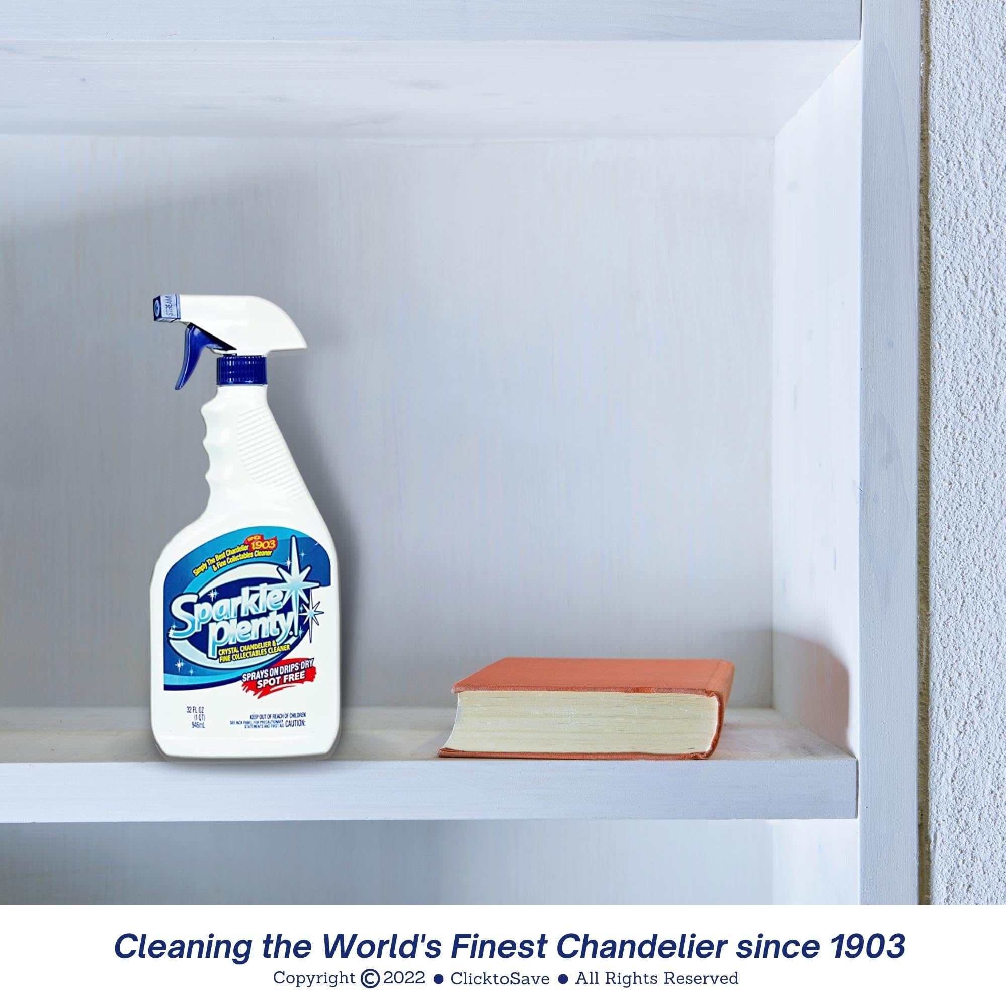 Sparkle Plenty Chandelier Cleaner Drip Dry Spray No Wipe (64 Fl Oz)