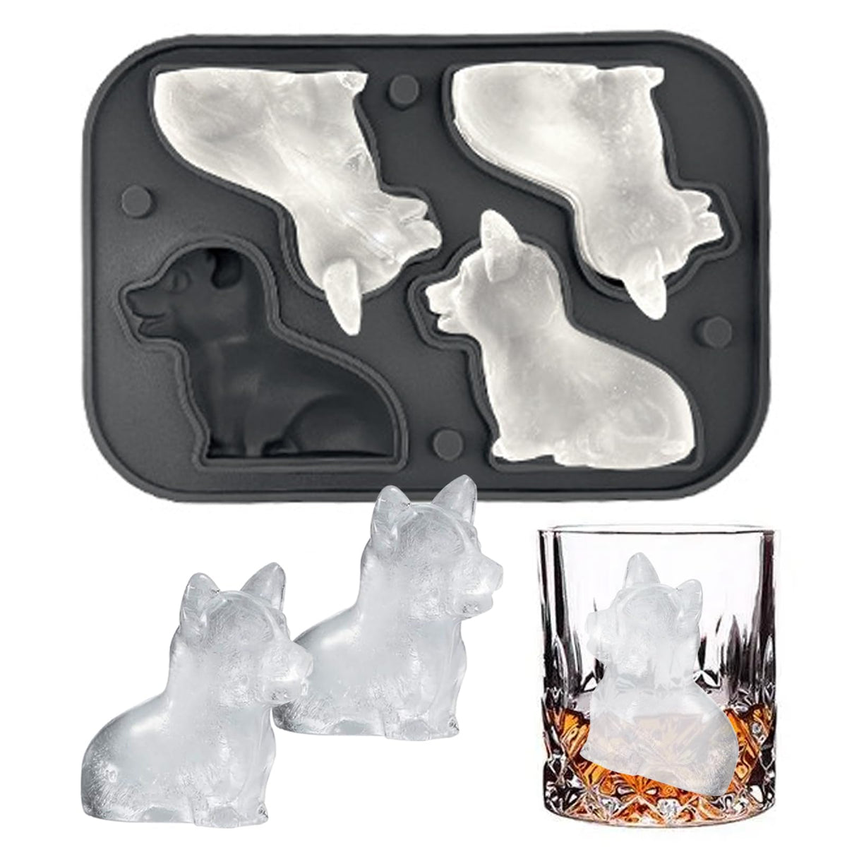 Corgi Dog gifts 3D Ice Cube Mold