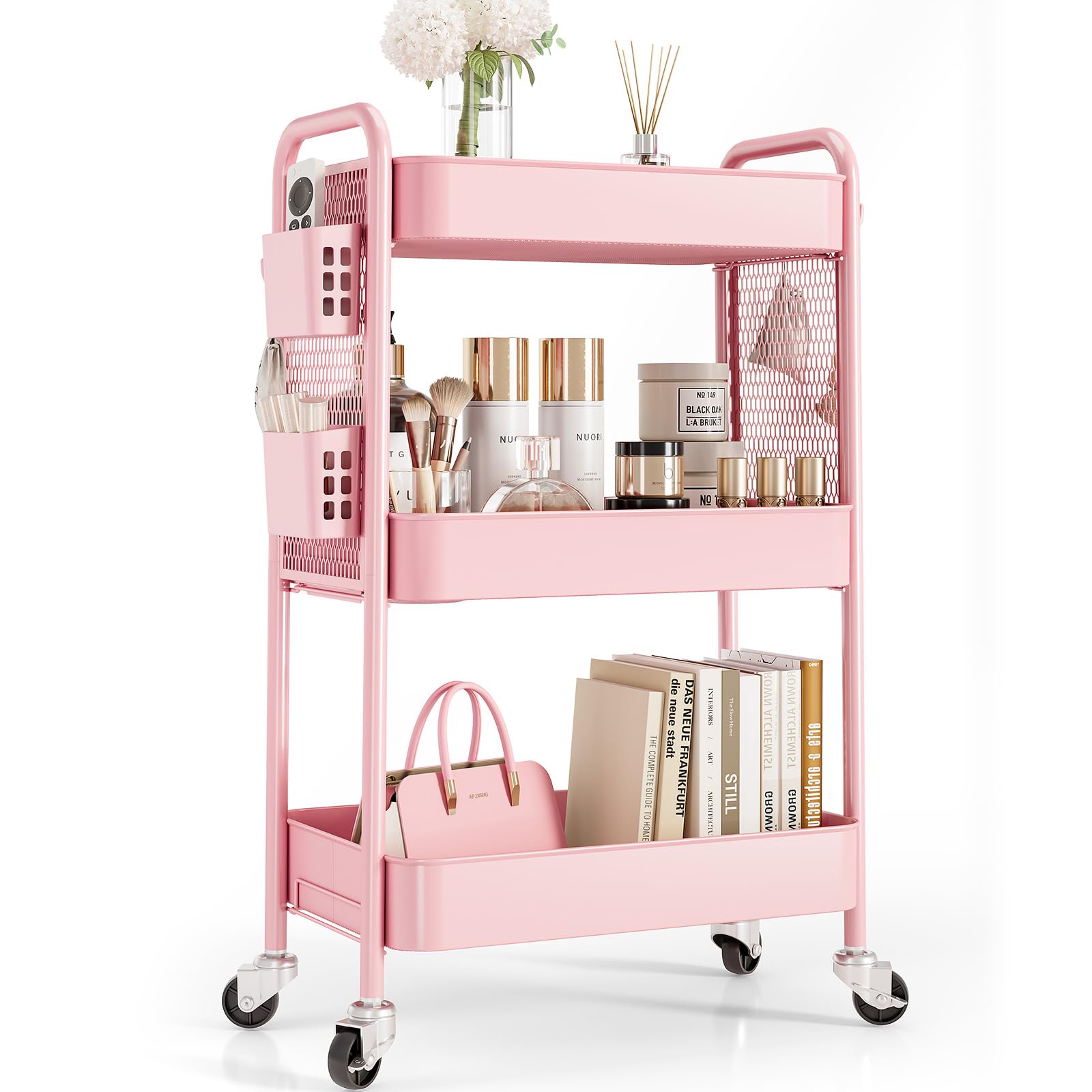3 Tier Rolling Cart Storage Organizer