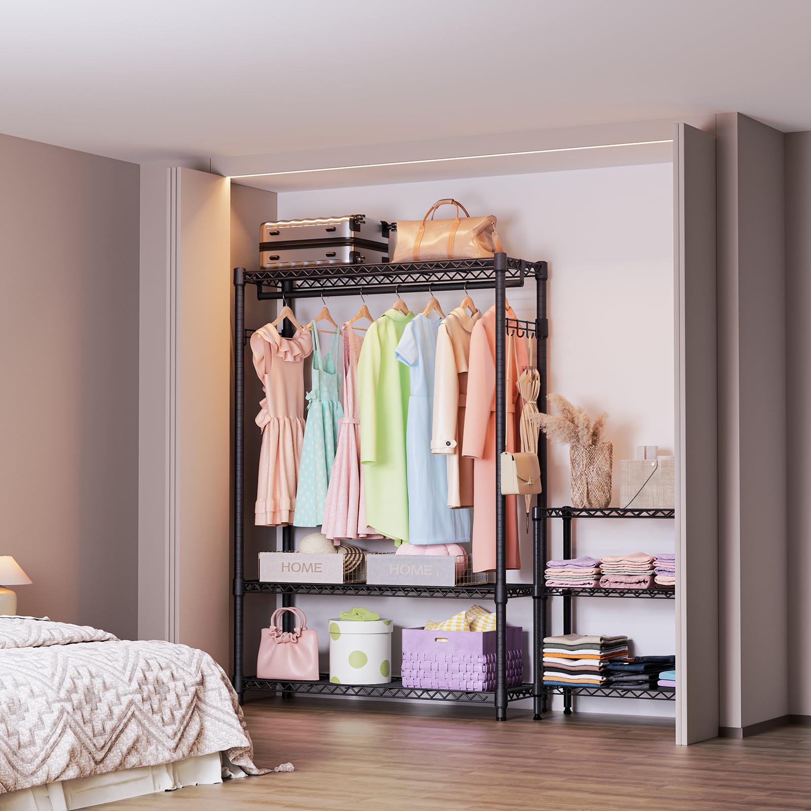 Heavy Duty Garment Rack Wire Clothes Rack for Hanging Clothes