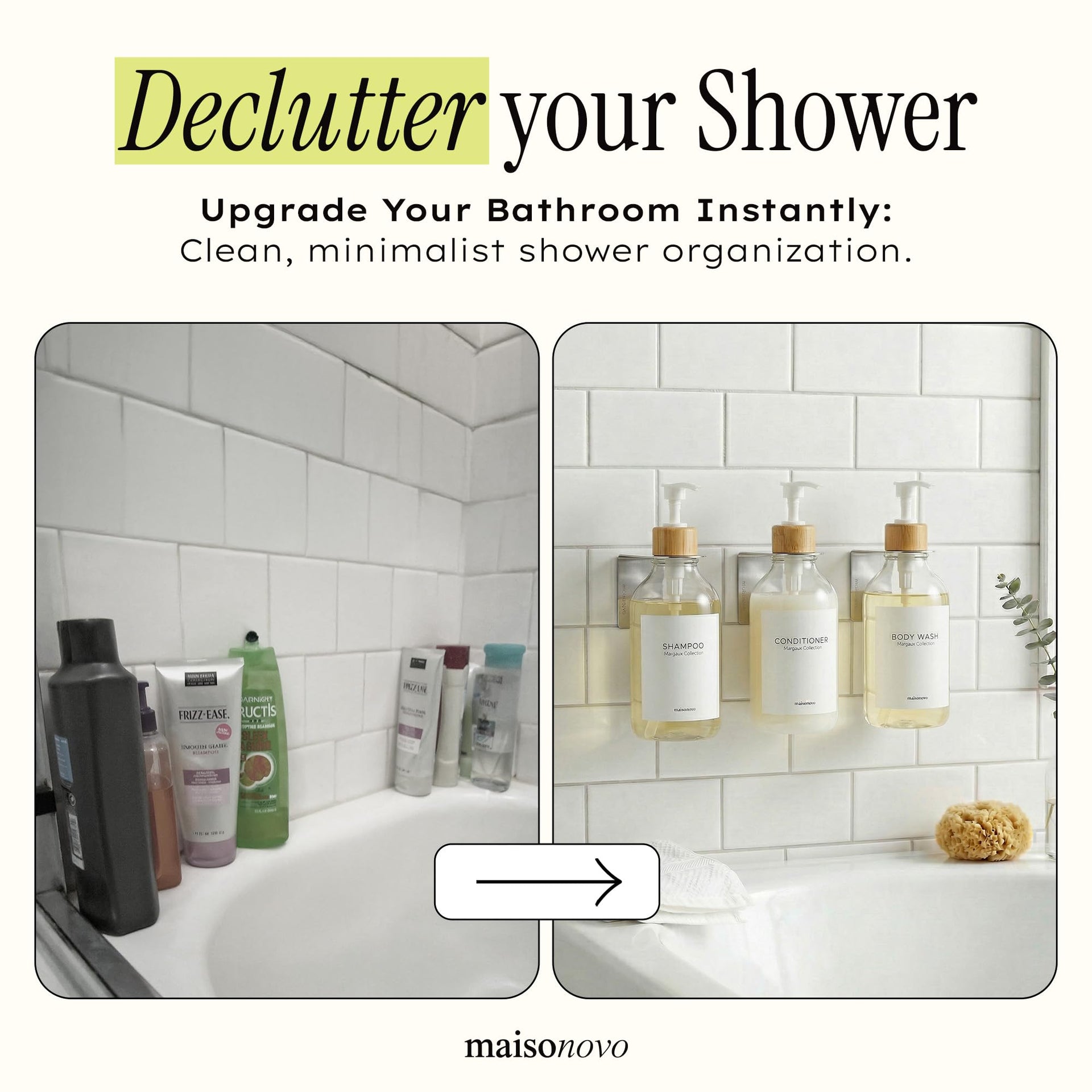 Shampoo and Conditioner Dispenser (3 Count)