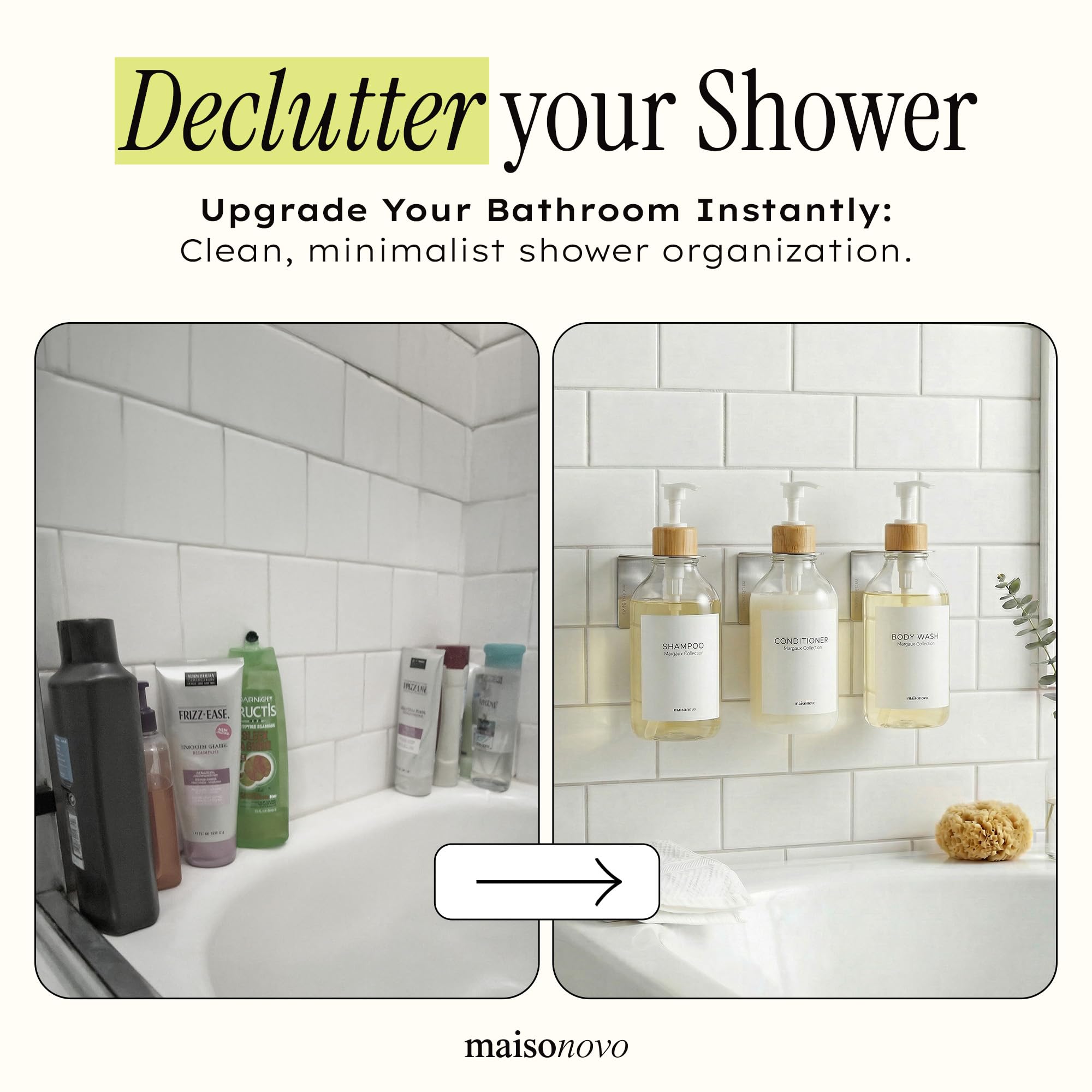 Shampoo and Conditioner Dispenser (3 Count)