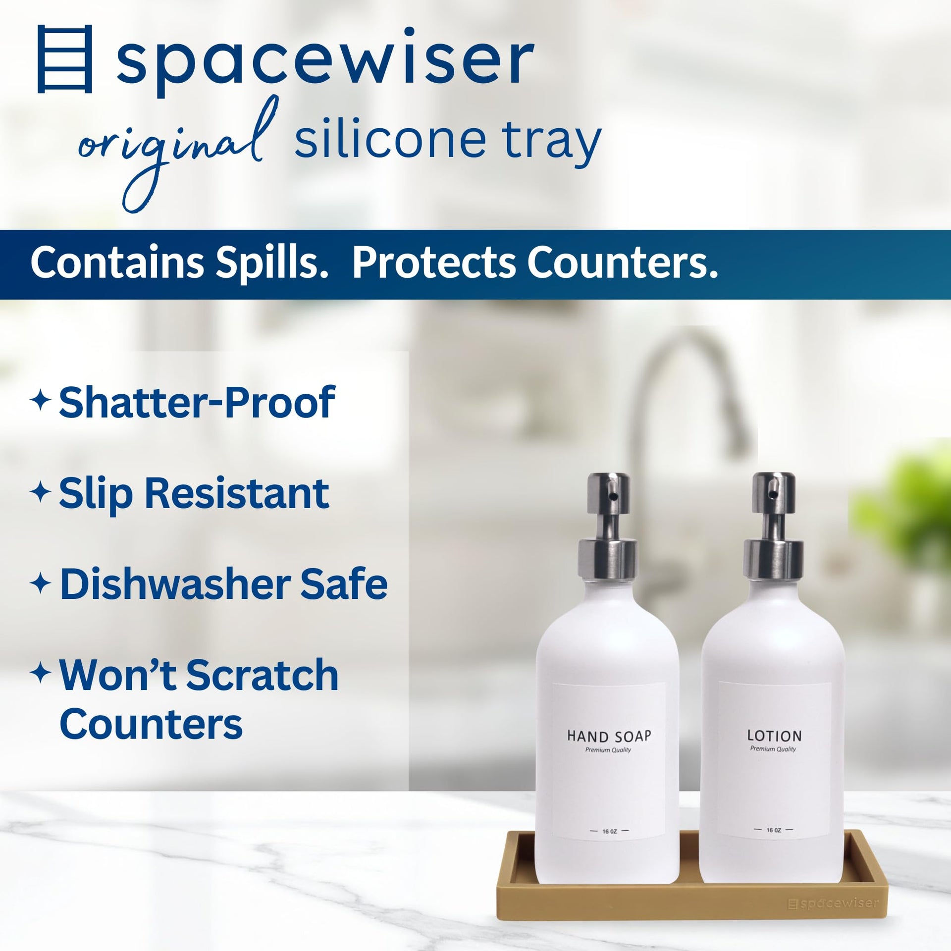 Countertop & Vanity Silicone Tray