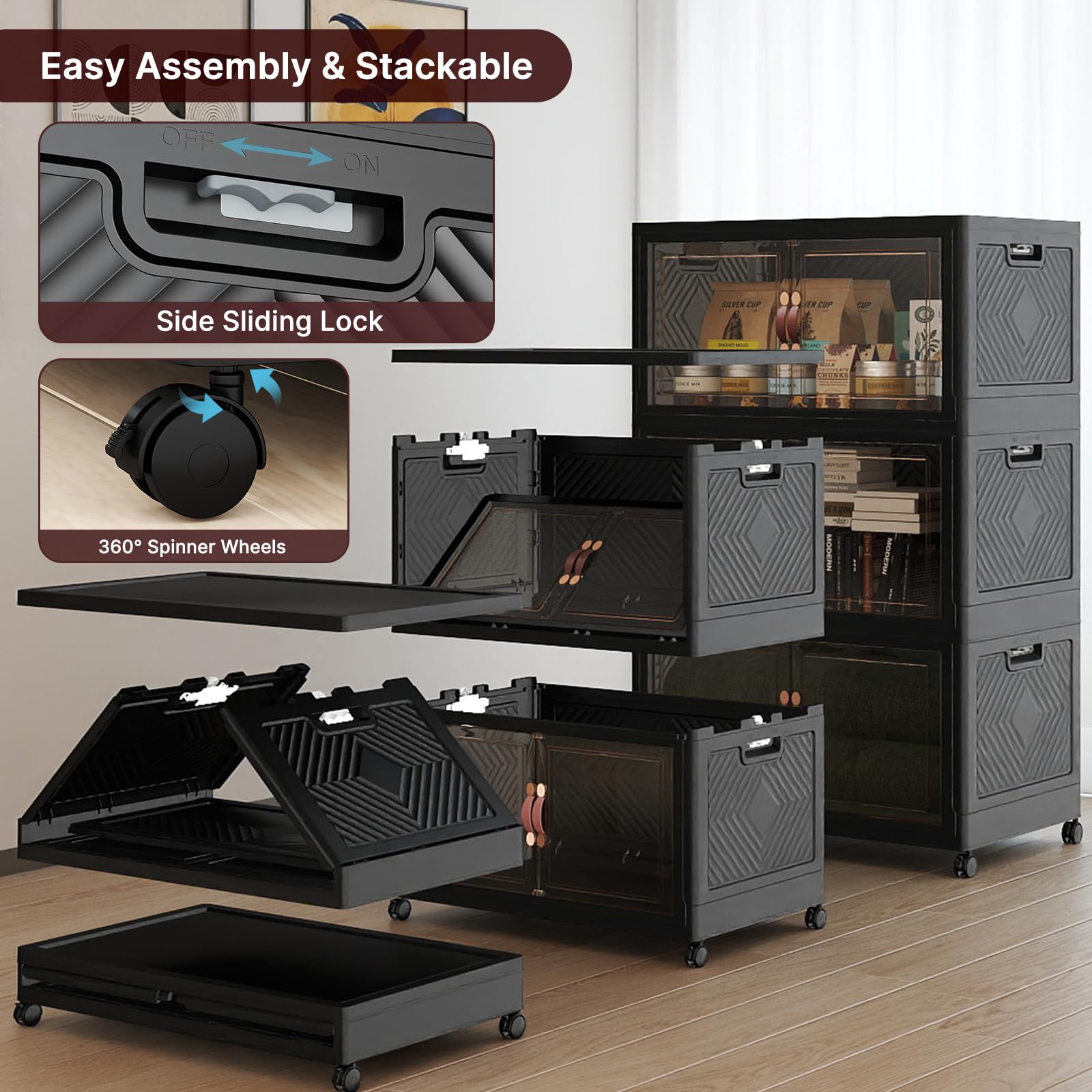 Stackable Storage Bins (6 Count)