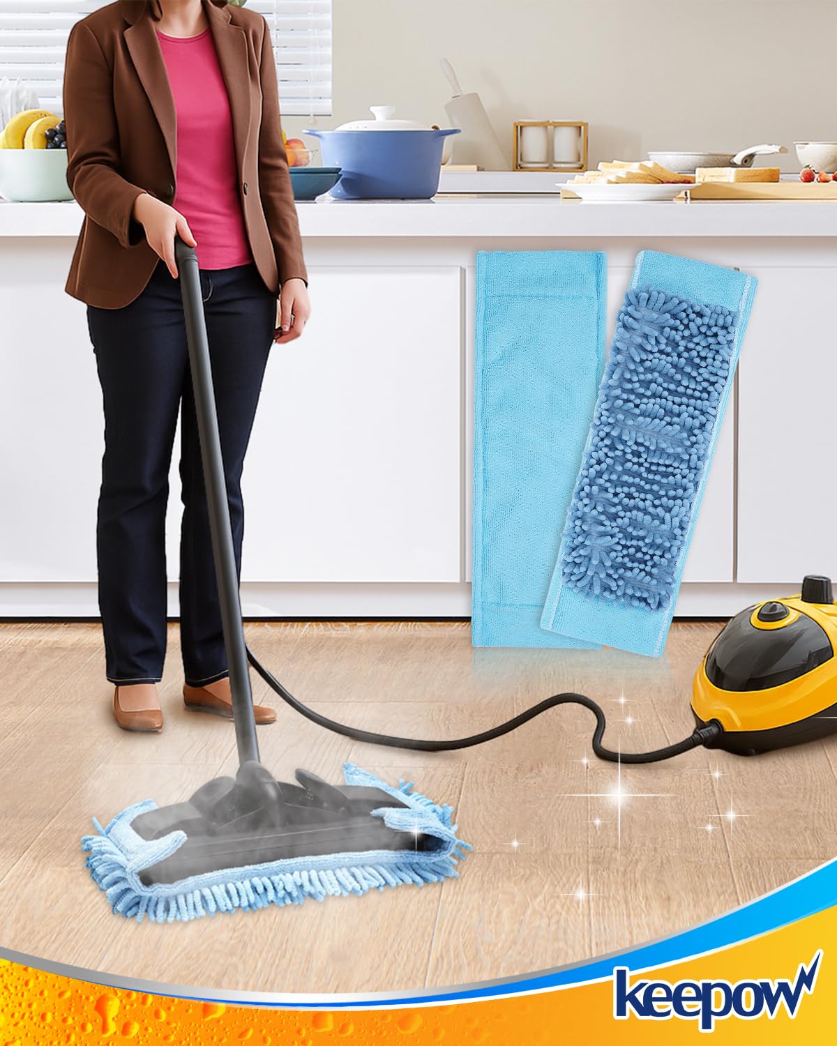 Microfiber Steam Mop Pad Fit for Wagner Steamer 905e (4 Count)