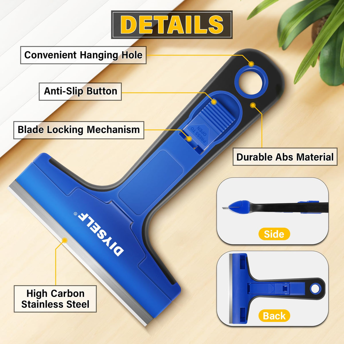 Razor Blade Scraper with 10 Extra 4" Blades