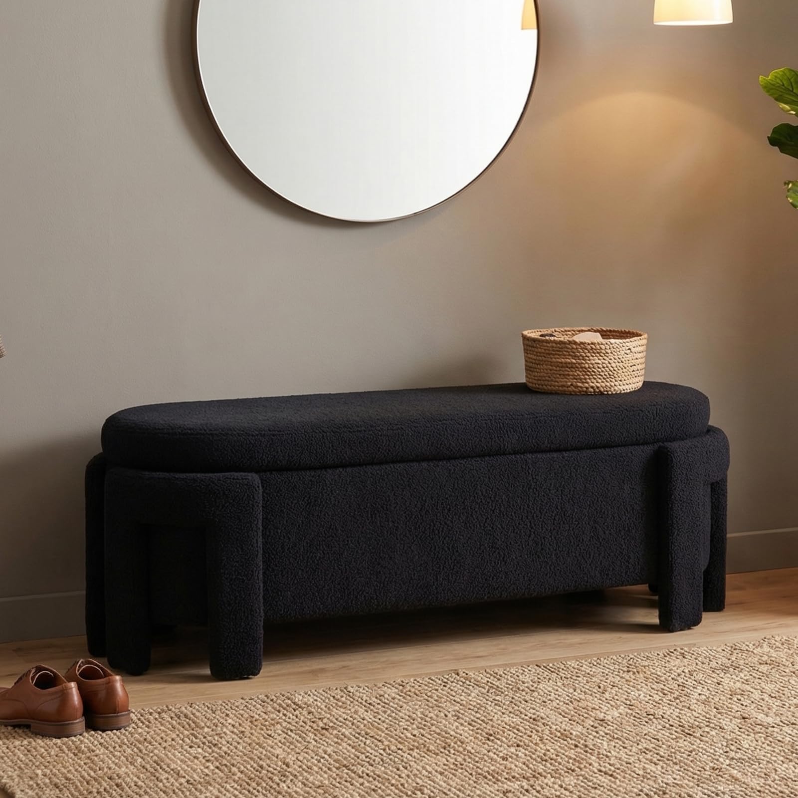 50" Ottoman Storage Bench