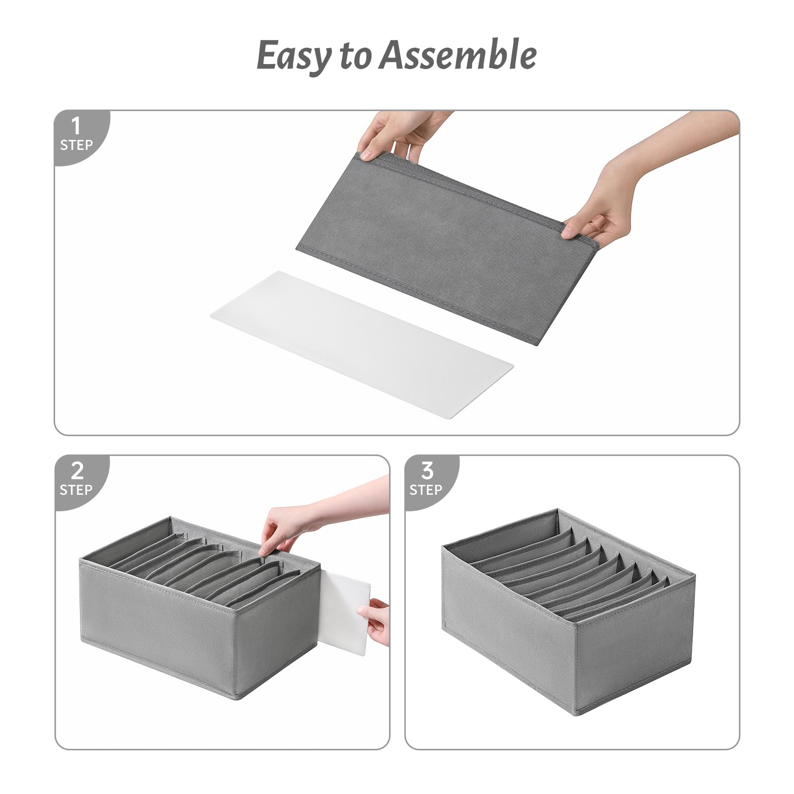 4 Packs T shirt Drawer Organizers for Clothing (4 Count)