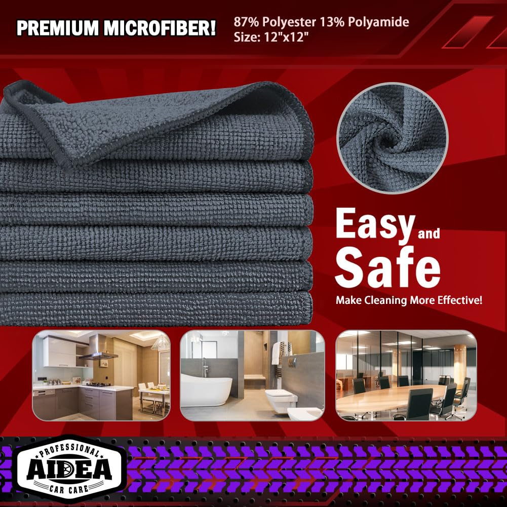 Microfiber Cleaning Cloth Grey 150PK (150 Count)