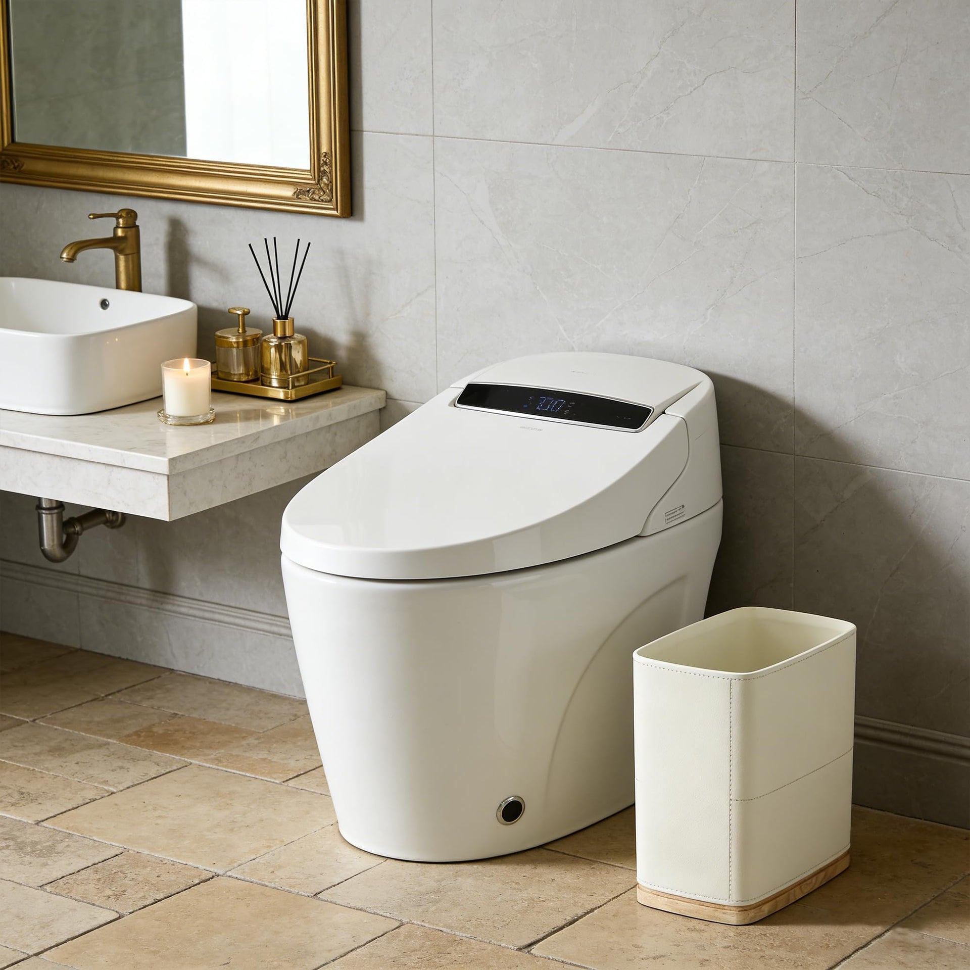 Bathroom Trash Can 1.8 Gallon