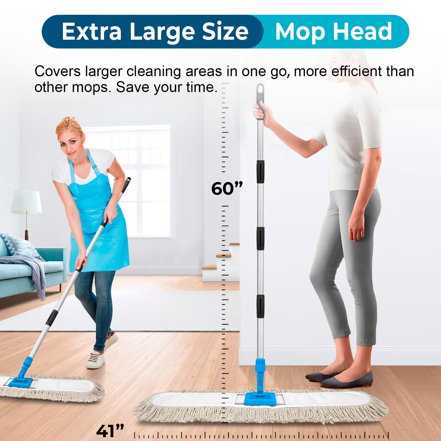 41” Commercial Dust Mop for Floor Cleaning