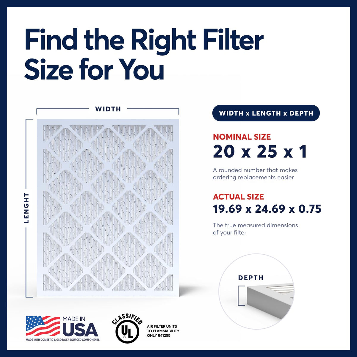 TruFilter 20x25x1 Air Filter MERV 13 AC Filter (6 Count)