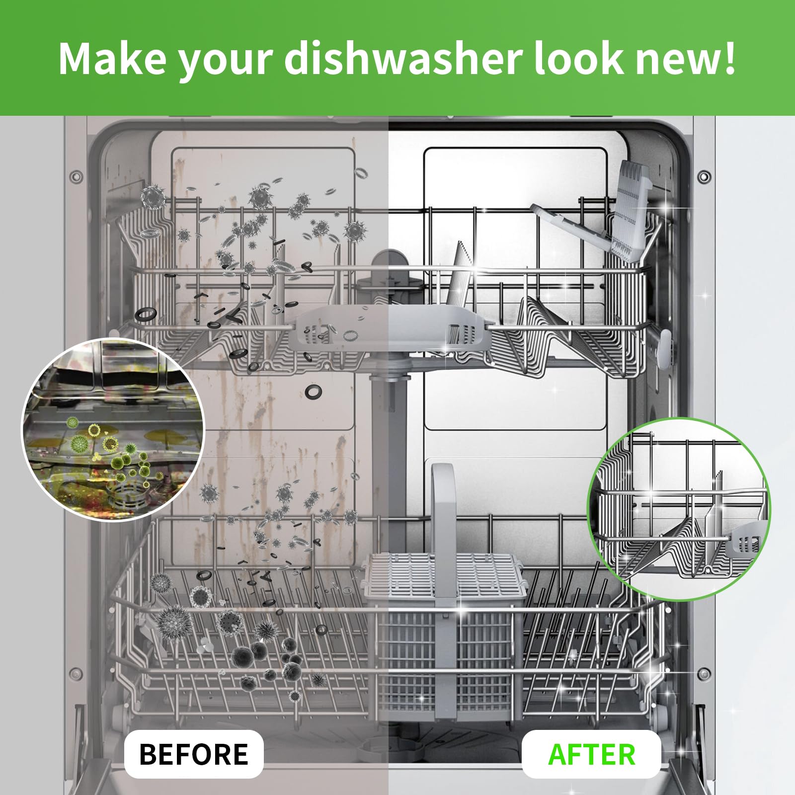 Dishwasher Cleaner and Deodorizer Tablets (24 Count)