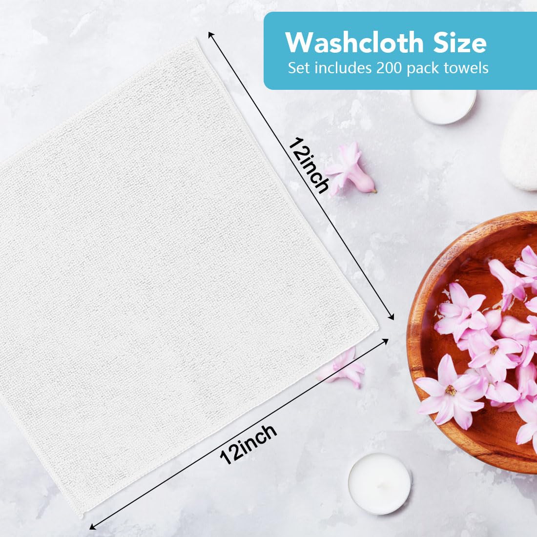 Washcloths Bulk (200 Count)