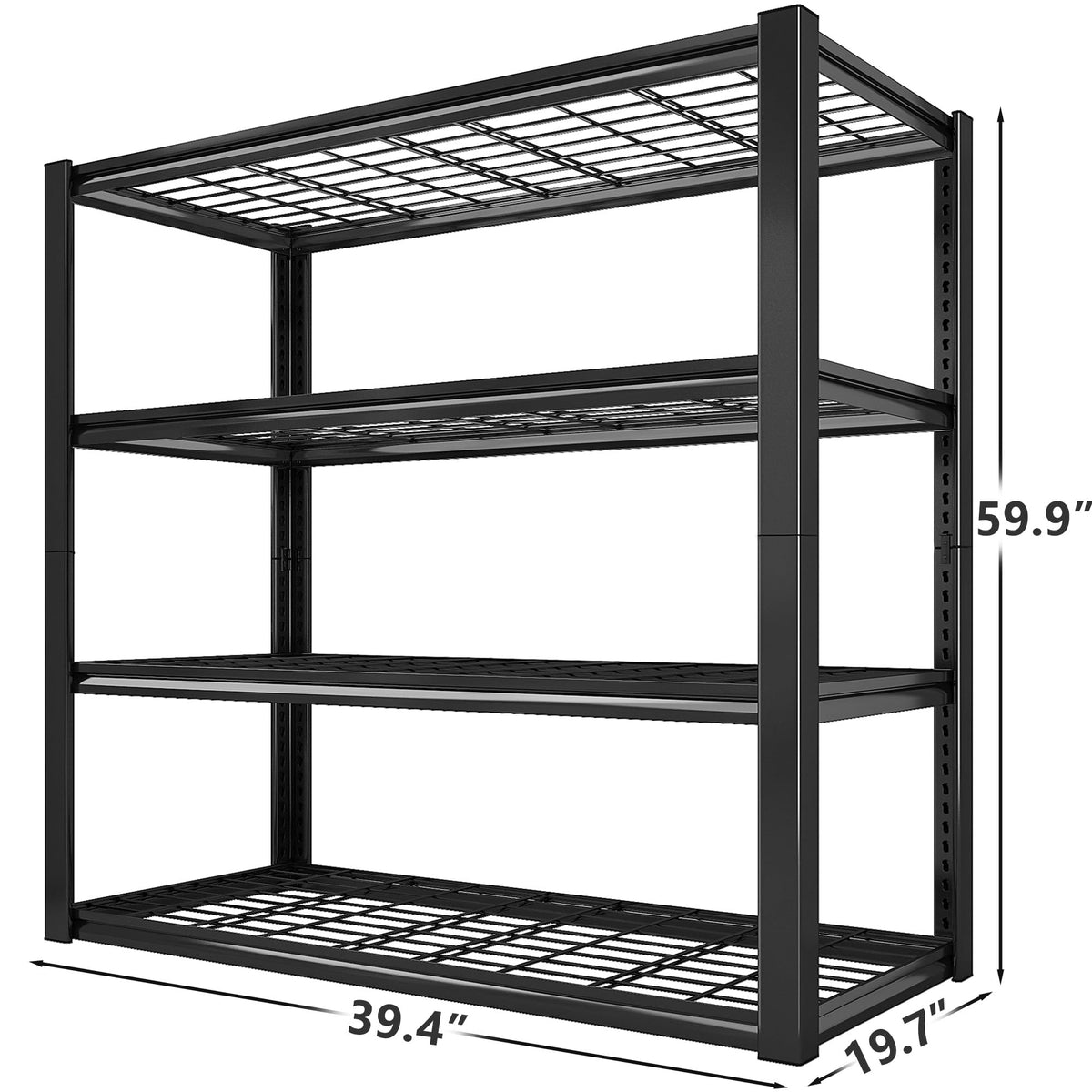 40" W Storage Shelves with Wire Mesh Panels for Garage Organization (2 Count)